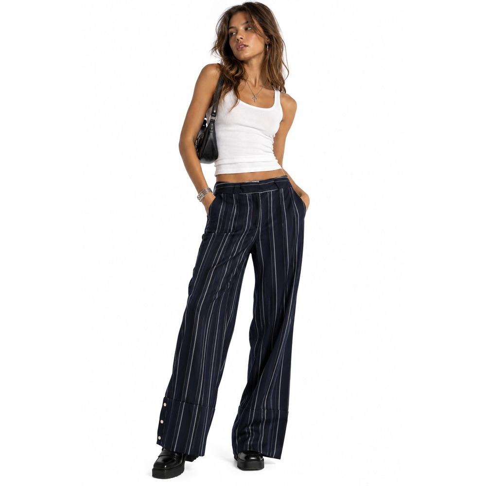 Yigal Azrouel Trousers Sz 2 Pants Pinstripe Tailored Elevated Quiet Luxury